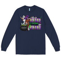 Navy Hocus i Mean Pocus Long Sleeve Tee - CowhideDigitalArt