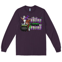 Plum Hocus i Mean Pocus Long Sleeve Tee - CowhideDigitalArt