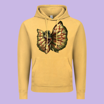 Dilophosaurus Face Vintage Hoodie Designed By Lillyallendesigns