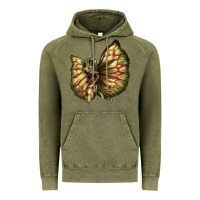 Vintage Olive dilophosaurus face Vintage Hoodie - LillyAllenDesigns