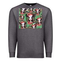 Charcoal Heather baby cow floral aztec tumbler Premium Sweatshirt - Jasminsmagicworld