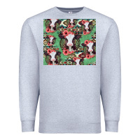 Heather Grey baby cow floral aztec tumbler Premium Sweatshirt - Jasminsmagicworld