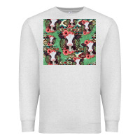 Oatmeal Heather baby cow floral aztec tumbler Premium Sweatshirt - Jasminsmagicworld