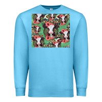 Ocean Blue baby cow floral aztec tumbler Premium Sweatshirt - Jasminsmagicworld