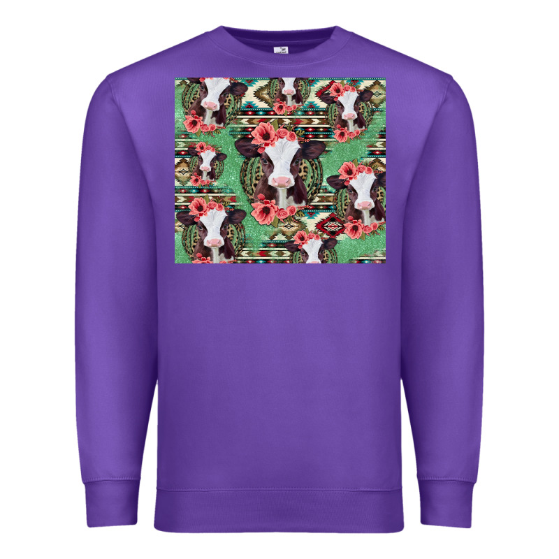 Baby Cow Floral Aztec Tumbler Premium Sweatshirt by Jasminsmagicworld | Teevron