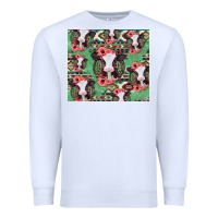 White baby cow floral aztec tumbler Premium Sweatshirt - Jasminsmagicworld