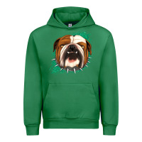 Emerald Bulldog Green glitter Urban Hoodie - Jasminsmagicworld
