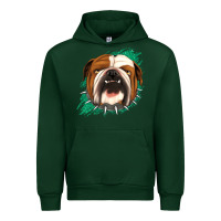 Forest Green Bulldog Green glitter Urban Hoodie - Jasminsmagicworld
