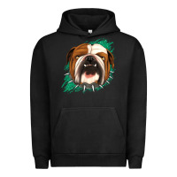 Pigment Black Bulldog Green glitter Urban Hoodie - Jasminsmagicworld
