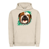 Pigment French Oak Bulldog Green glitter Urban Hoodie - Jasminsmagicworld