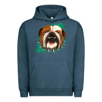 Pigment Midnight Navy Bulldog Green glitter Urban Hoodie - Jasminsmagicworld
