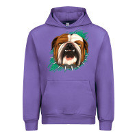 Tulip Bulldog Green glitter Urban Hoodie - Jasminsmagicworld