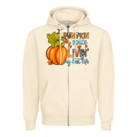 Sandshell Pumpkin spice and livin' my best life Zipper Hoodie - RanaPortraitStore