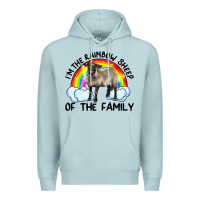 Blue Mist i'm the rainbow sheep of the family suffolk sheep black face sheep Premium Hoodie - Artiststas