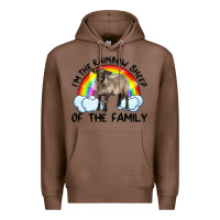 Chestnut i'm the rainbow sheep of the family suffolk sheep black face sheep Premium Hoodie - Artiststas