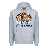 Heather Grey i'm the rainbow sheep of the family suffolk sheep black face sheep Premium Hoodie - Artiststas