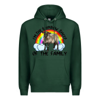 Sports Green i'm the rainbow sheep of the family suffolk sheep black face sheep Premium Hoodie - Artiststas