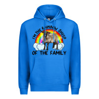 True Royal i'm the rainbow sheep of the family suffolk sheep black face sheep Premium Hoodie - Artiststas
