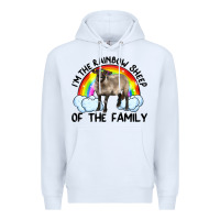 White i'm the rainbow sheep of the family suffolk sheep black face sheep Premium Hoodie - Artiststas