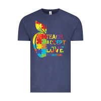 Vintage Denim Autism Teach Accept Understand Love Vintage Tee - CowhideDigitalArt