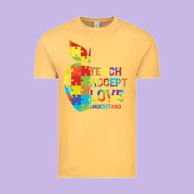 Autism Teach Accept Understand Love Vintage Tee Designed By Cowhidedigitalart