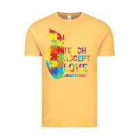 Vintage Mustard Autism Teach Accept Understand Love Vintage Tee - CowhideDigitalArt