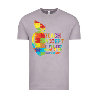 Vintage Zinc Autism Teach Accept Understand Love Vintage Tee - CowhideDigitalArt