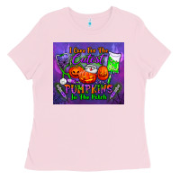 Bubblegum Pink i care for the cutest pumpkins in the patch tumbler Ladies Tee - BundleAndBundleShop