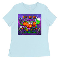 Baby Blue i care for the cutest pumpkins in the patch tumbler Ladies Tee - BundleAndBundleShop