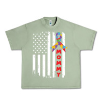 Oil Green lil autism mom Urban Heavy Tee - CowhideDigitalArt