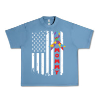 Pebble Blue lil autism mom Urban Heavy Tee - CowhideDigitalArt