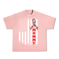 Salmon lil autism mom Urban Heavy Tee - CowhideDigitalArt