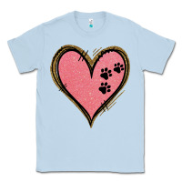 Dusty Blue Pink Glitter Heart Classic Tee - Jasminsmagicworld