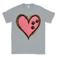 Heather Grey Pink Glitter Heart Classic Tee - Jasminsmagicworld