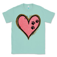 Seafoam Pink Glitter Heart Classic Tee - Jasminsmagicworld