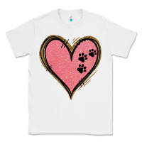 White Pink Glitter Heart Classic Tee - Jasminsmagicworld