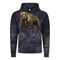 Cloud Black Brown Bear Vintage Hoodie - LillyAllenDesigns