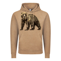 Vintage Coffee Brown Bear Vintage Hoodie - LillyAllenDesigns