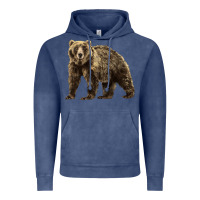 Vintage Denim Brown Bear Vintage Hoodie - LillyAllenDesigns