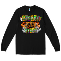 Black Spooky Vibes Long Sleeve Tee - CowhideDigitalArt