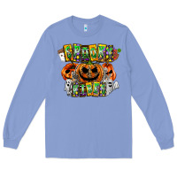 Colony Blue Spooky Vibes Long Sleeve Tee - CowhideDigitalArt