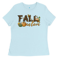 Baby Blue fall in love Ladies Tee - BundleAndBundleShop