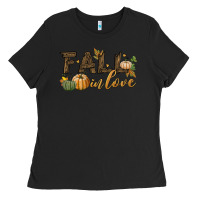 Black fall in love Ladies Tee - BundleAndBundleShop