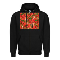 Black strawberries Zipper Hoodie - Jasminsmagicworld