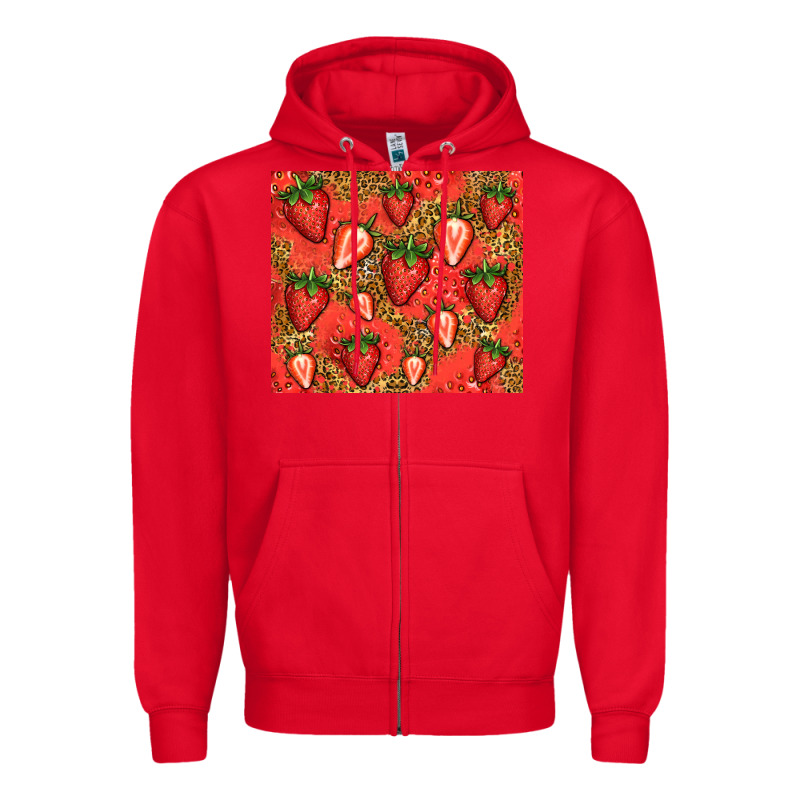 Strawberries Zipper Hoodie by Jasminsmagicworld | Teevron