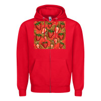 Red strawberries Zipper Hoodie - Jasminsmagicworld