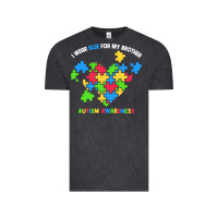 Vintage Black Wear Blue For My Brother Autism Vintage Tee - CowhideDigitalArt