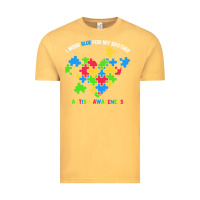 Vintage Mustard Wear Blue For My Brother Autism Vintage Tee - CowhideDigitalArt