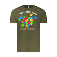 Vintage Olive Wear Blue For My Brother Autism Vintage Tee - CowhideDigitalArt