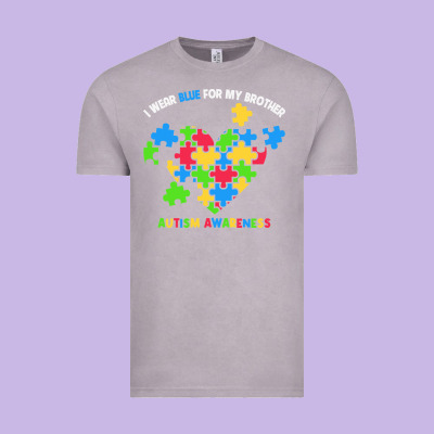 Wear Blue For My Brother Autism Vintage Tee Designed By Cowhidedigitalart